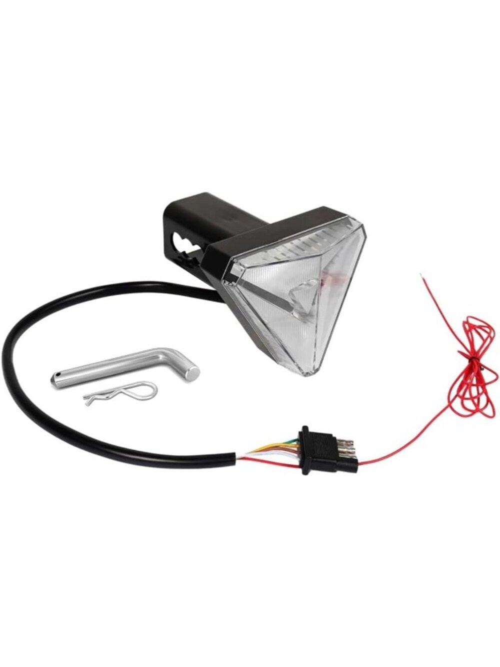 Red LED Towing Trailer Hitch Cover with Brake & Reverse Light for 2" Receiver - Picture 4 of 8